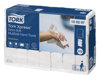 Tork Falthandtuch Xpress – W-Falz, 1-lagig, für Tork H2, 2100 Blatt