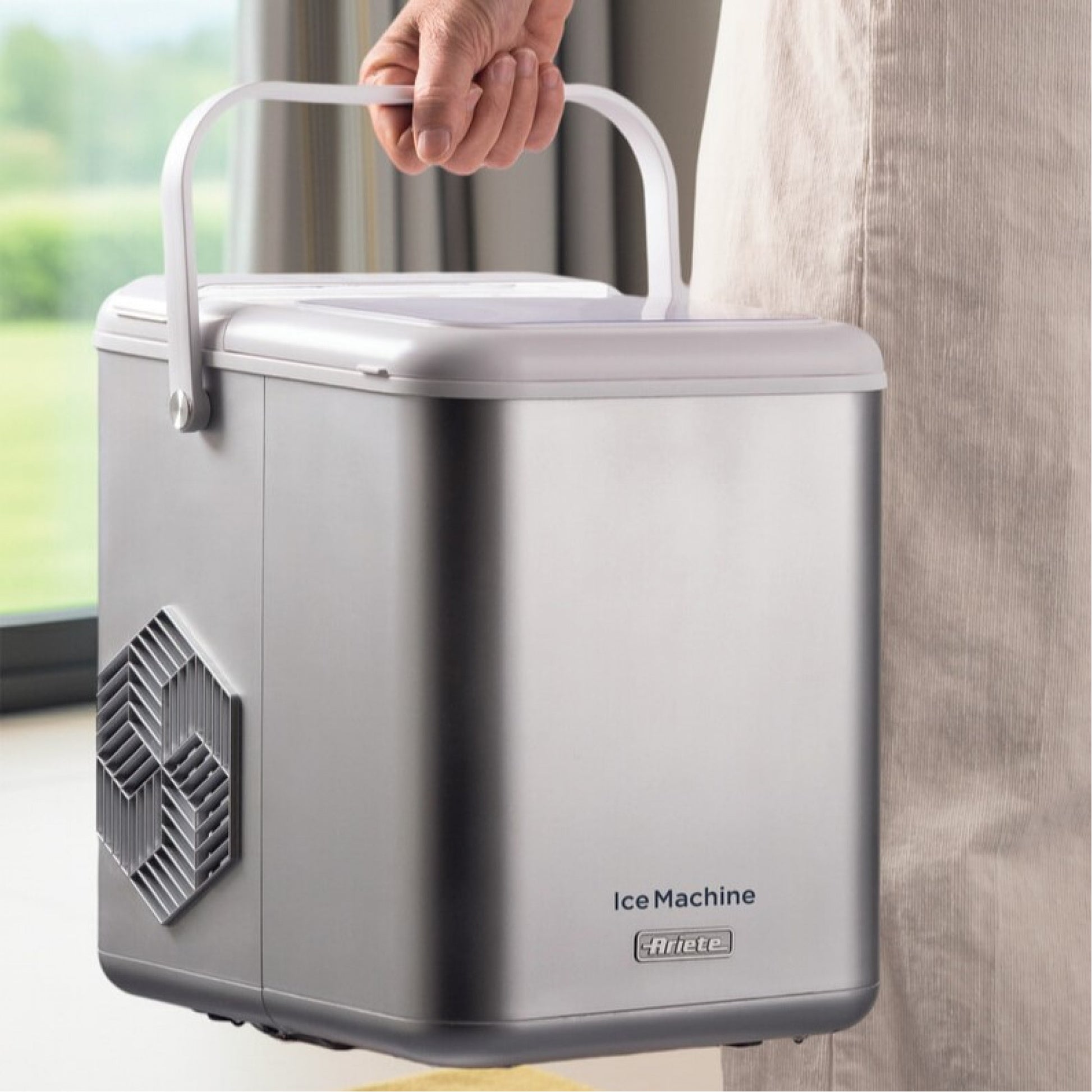 Ariete Eiswürfelmaschine ARI-651 – 12 kg/24 h, 1,4 l Wassertank – Edelstahl