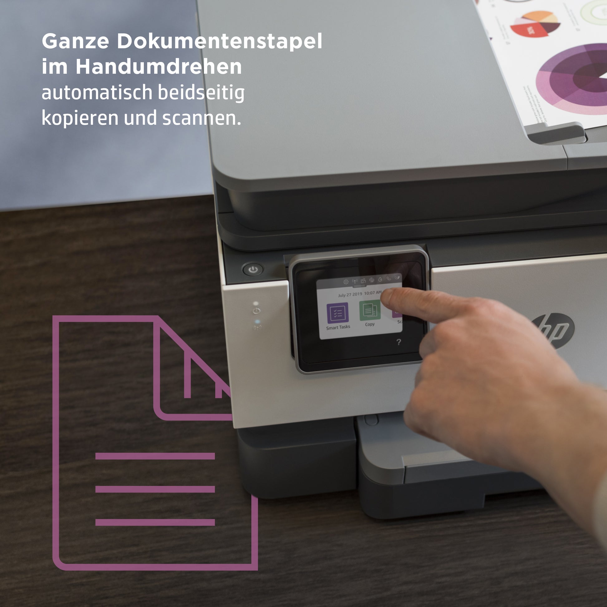 HP OFFICEJET PRO 9014E – Farbtintenstrahl-Multifunktionsdrucker, A4, 4-in-1, Duplex, ADF, WLAN/LAN, AirPrint
