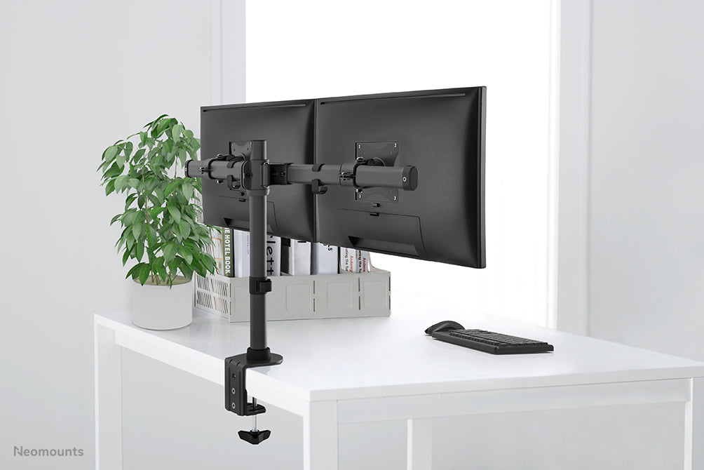 Neomounts Monitorarm – FPMA-DCB100DBLACK, Klemme/Durchführung, 10–27"
