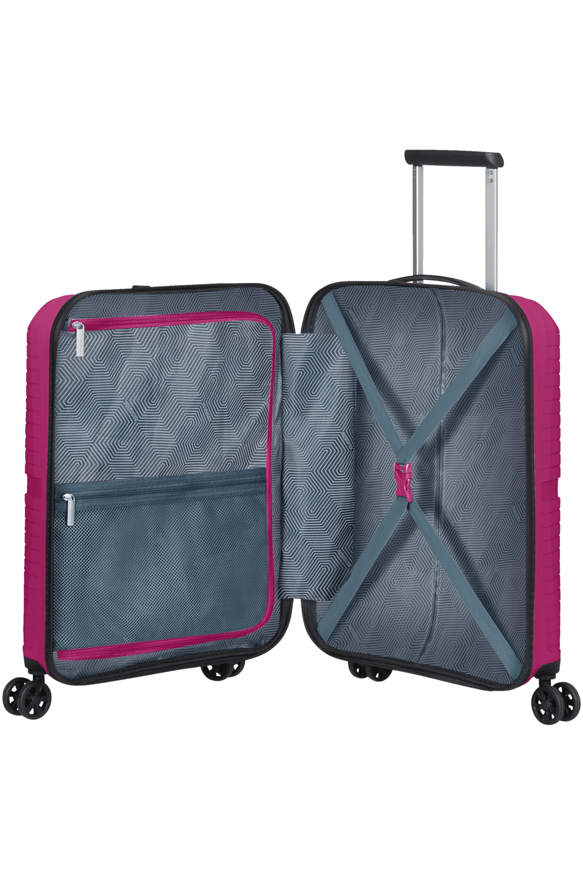 American Tourister Trolley Handgepäck – Hartschale, 4 Doppelrollen, mit TSA, Deep Orchid, 40 × 50 × 20 cm