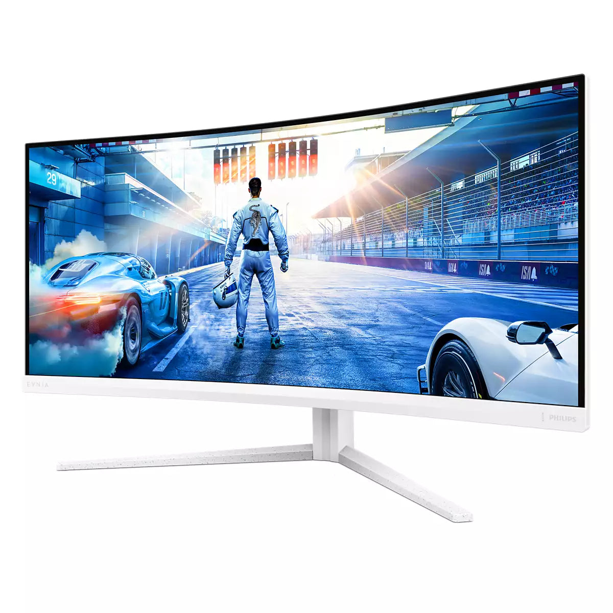 Philips Evnia 5000 34M2C5501A/00 – Monitor, 34", Curved, USB-Hub, Lautsprecher, VESA 100 × 100, Weiss