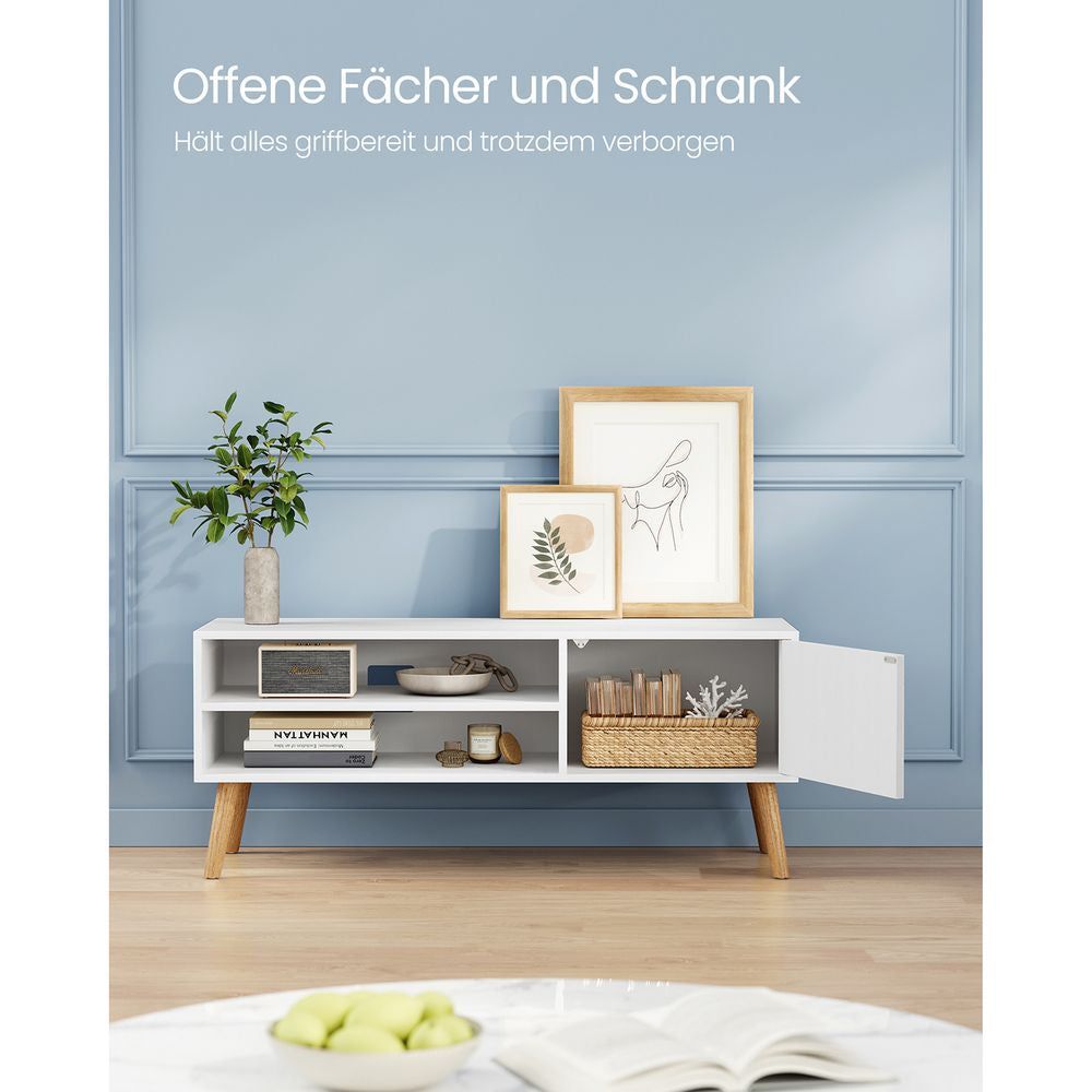 Vasagle TV-Möbel – Weiss, Spanplatte, 110 × 49,5 × 40 cm