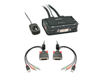 Lindy KVM-Switch, DVI/USB 2.0, Audio/Mikrofon