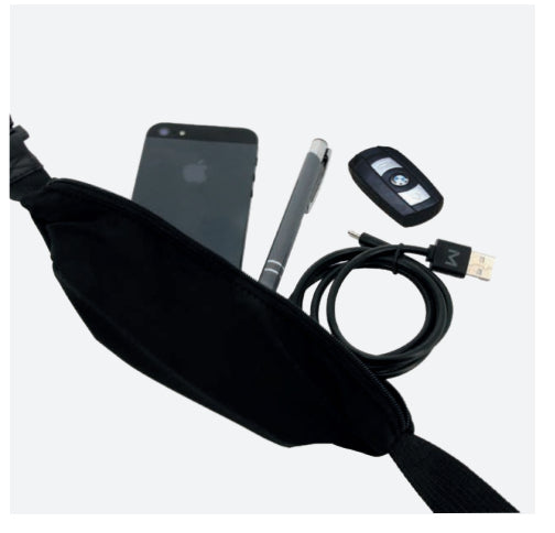 Mobilis Schultergurt – Reissverschluss-Tasche, Sicherheitsfreigabe – für Universal – 121–178 cm – schwarz