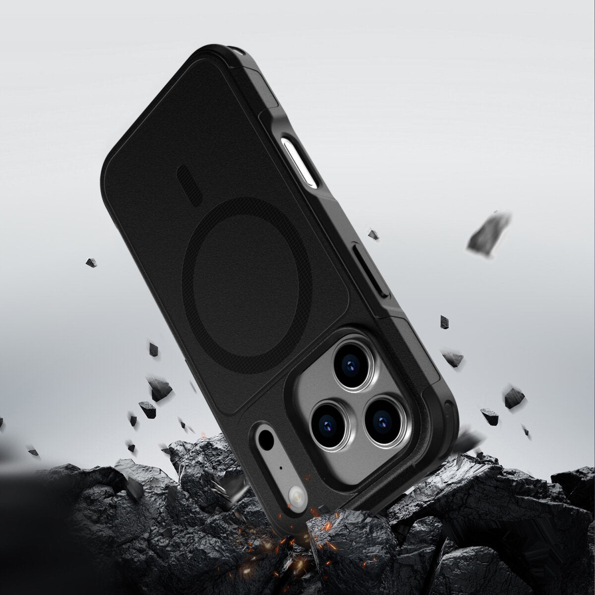 4smarts Backcover – für Apple iPhone 17 Pro Max – schwarz – TPU/PC – MagSafe-kompatibel