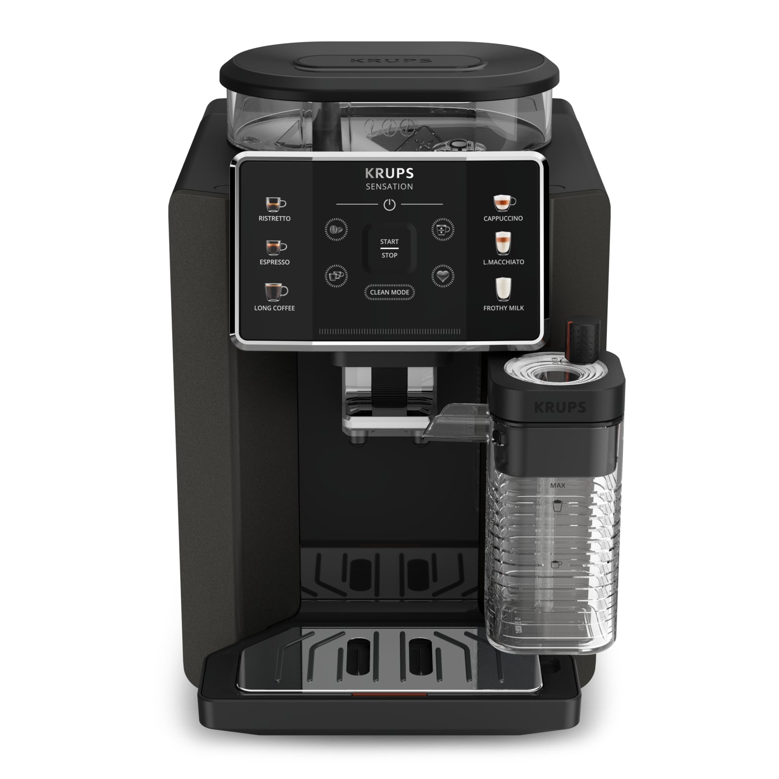 Krups Sensation Milk M50 EA9129 Kaffeevollautomat – 1,7 l, 260 g Bohnenbehälter, 15 bar, Milchaufschäumer