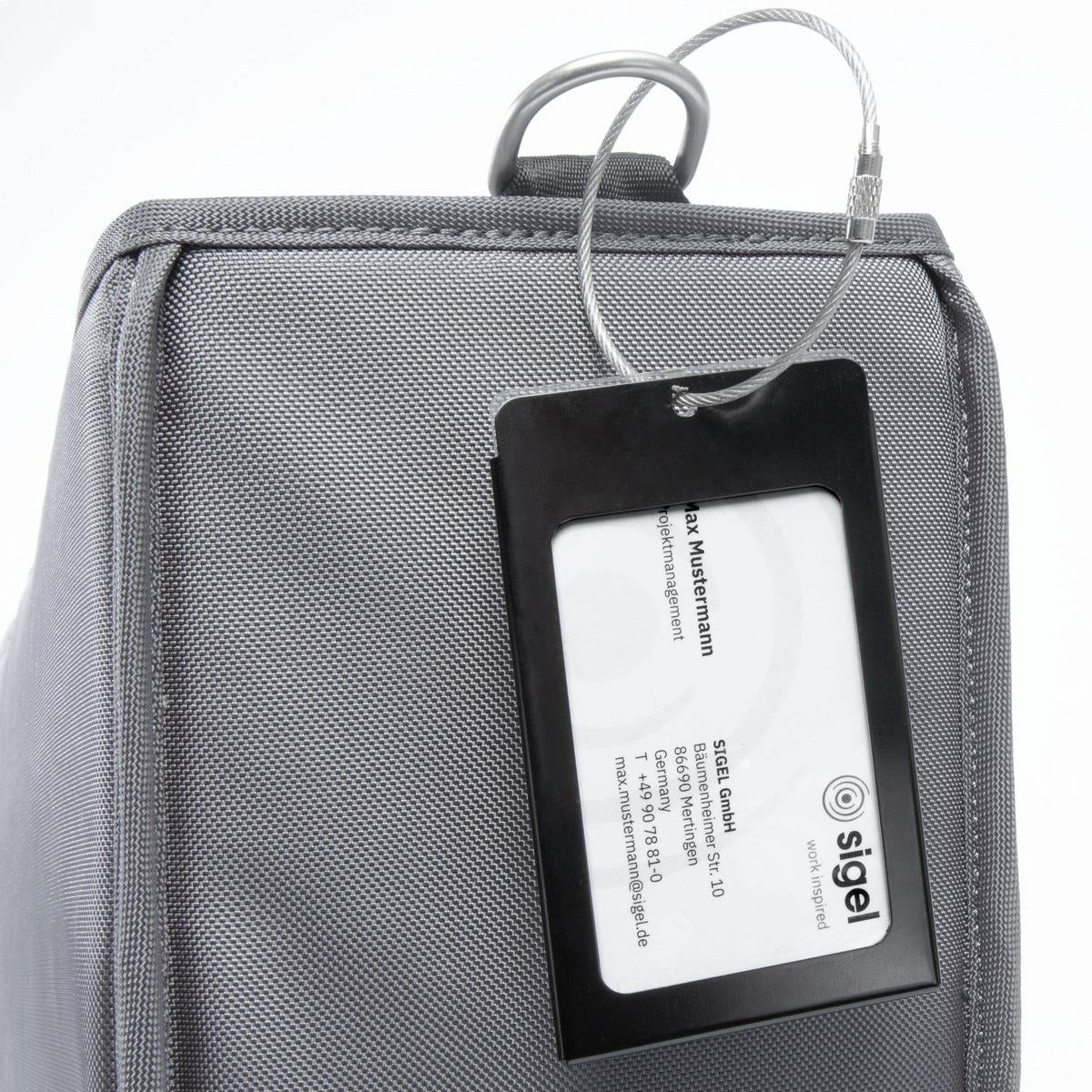 Sigel Tragetasche Desk Sharing Bag – 15,1 l, rPET, grau, 36 × 28 × 15 cm