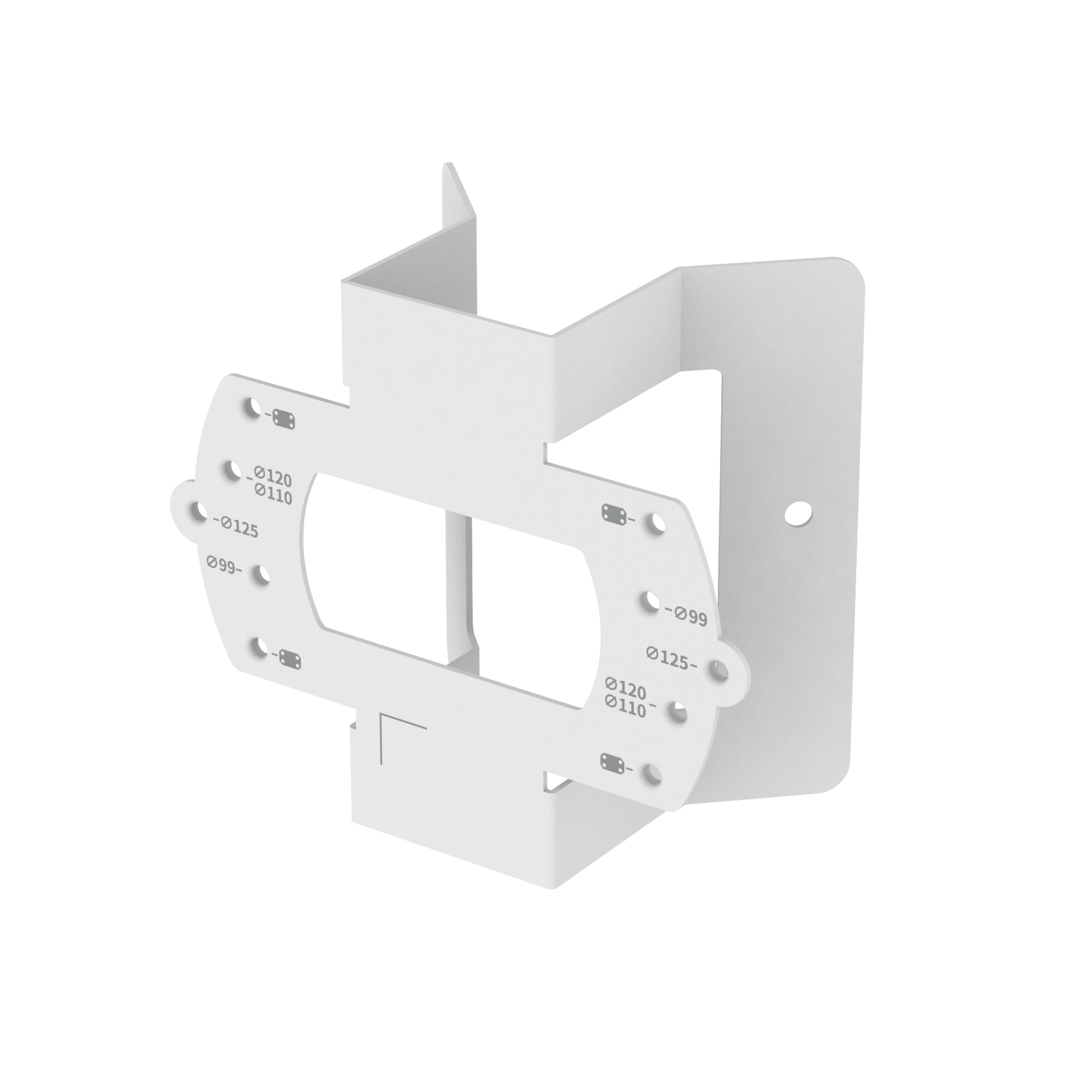 Hanwha SBD-140KMB Eckhalterung – Edelstahl, für QNV-C8011R, QNV-C8012, QNV-C9011R und andere, weiss