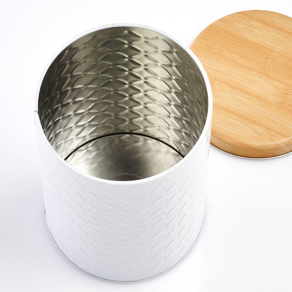 Zeller Present Vorratsdose 1,4 l, Ø 10,7 × 18 cm, Metall, Weiss
