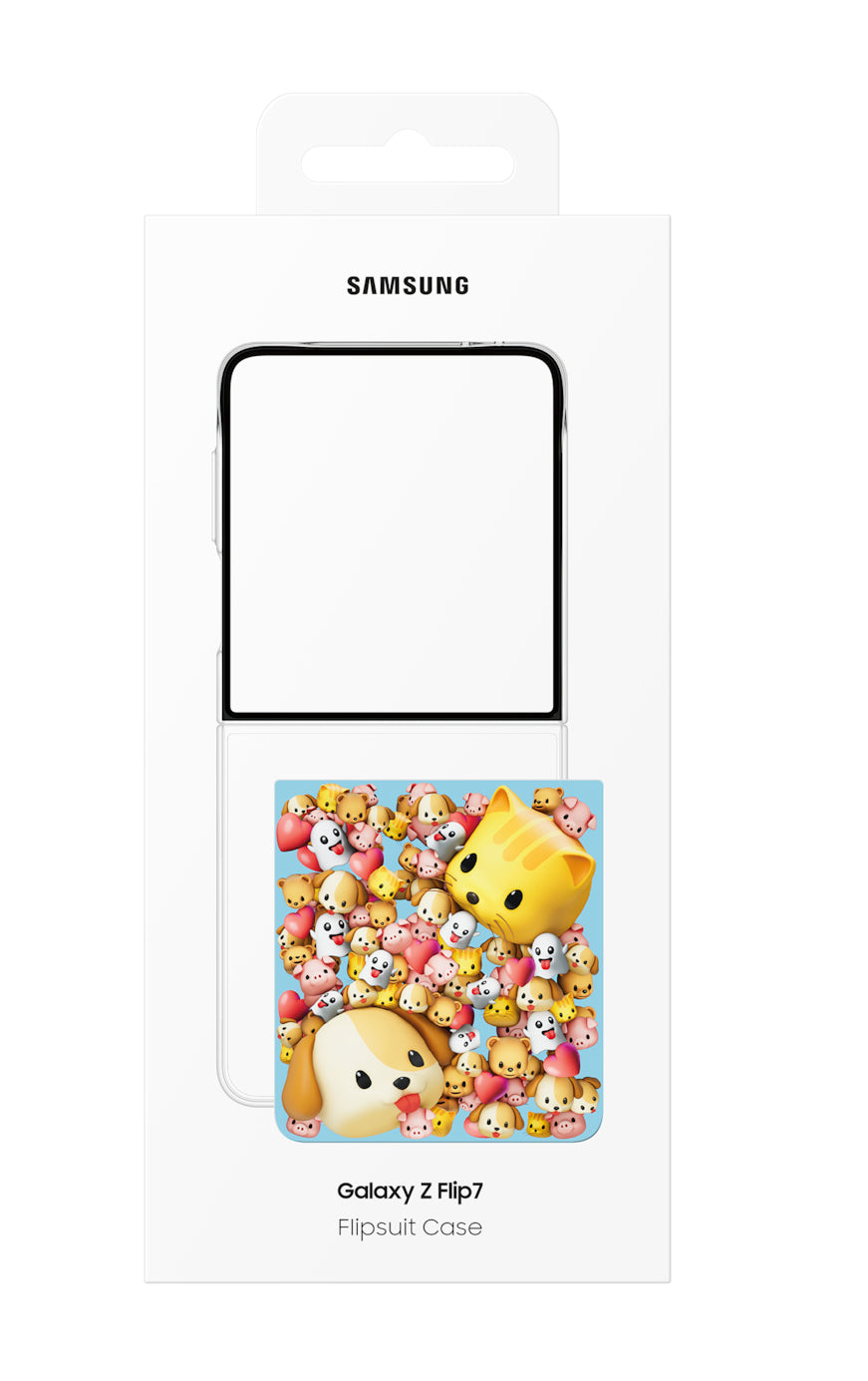 Samsung Booklet-Hülle – für Samsung Galaxy Z Flip7 – transparent – Silikon
