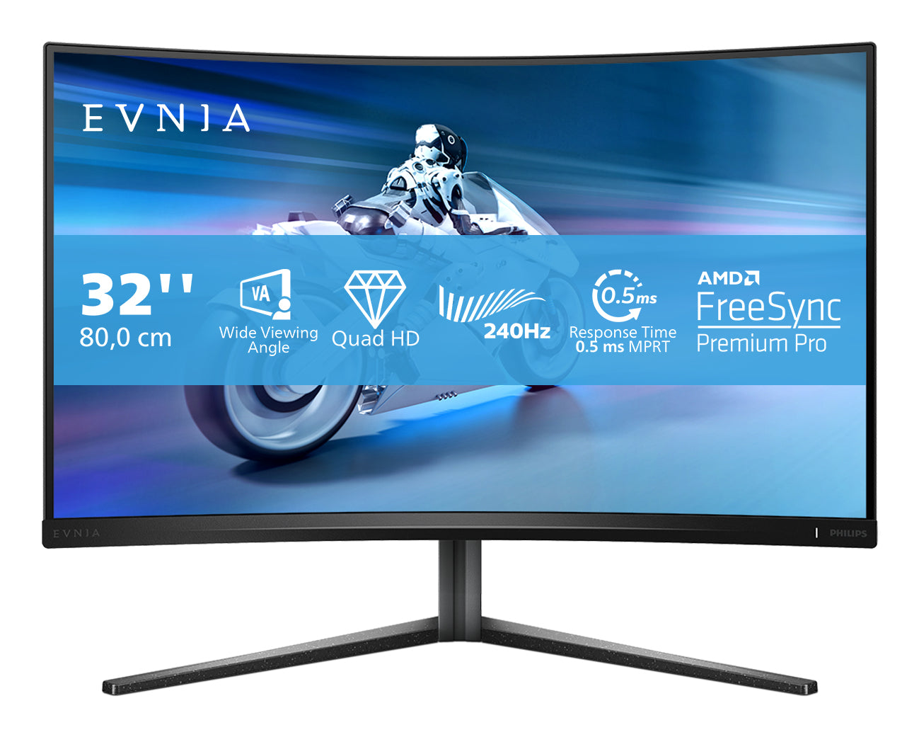 Philips 32M2C5500W/00 – 31,5" Curved, 2560 × 1440 (WQHD), VA, 240 Hz, DisplayHDR 400