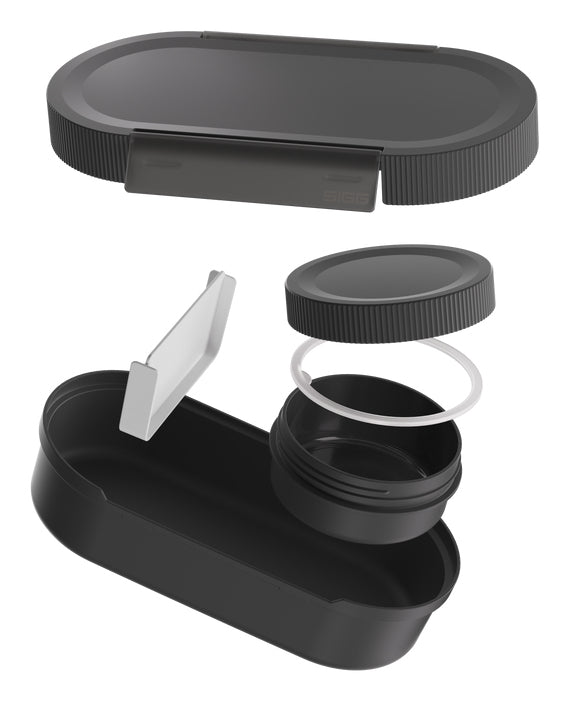SIGG Lunchbox Lumo L – 2-teiliges Set, 1 l & 300 ml, 12,5 × 25 × 6,5 cm, Kunststoff (PP), spülmaschinenfest