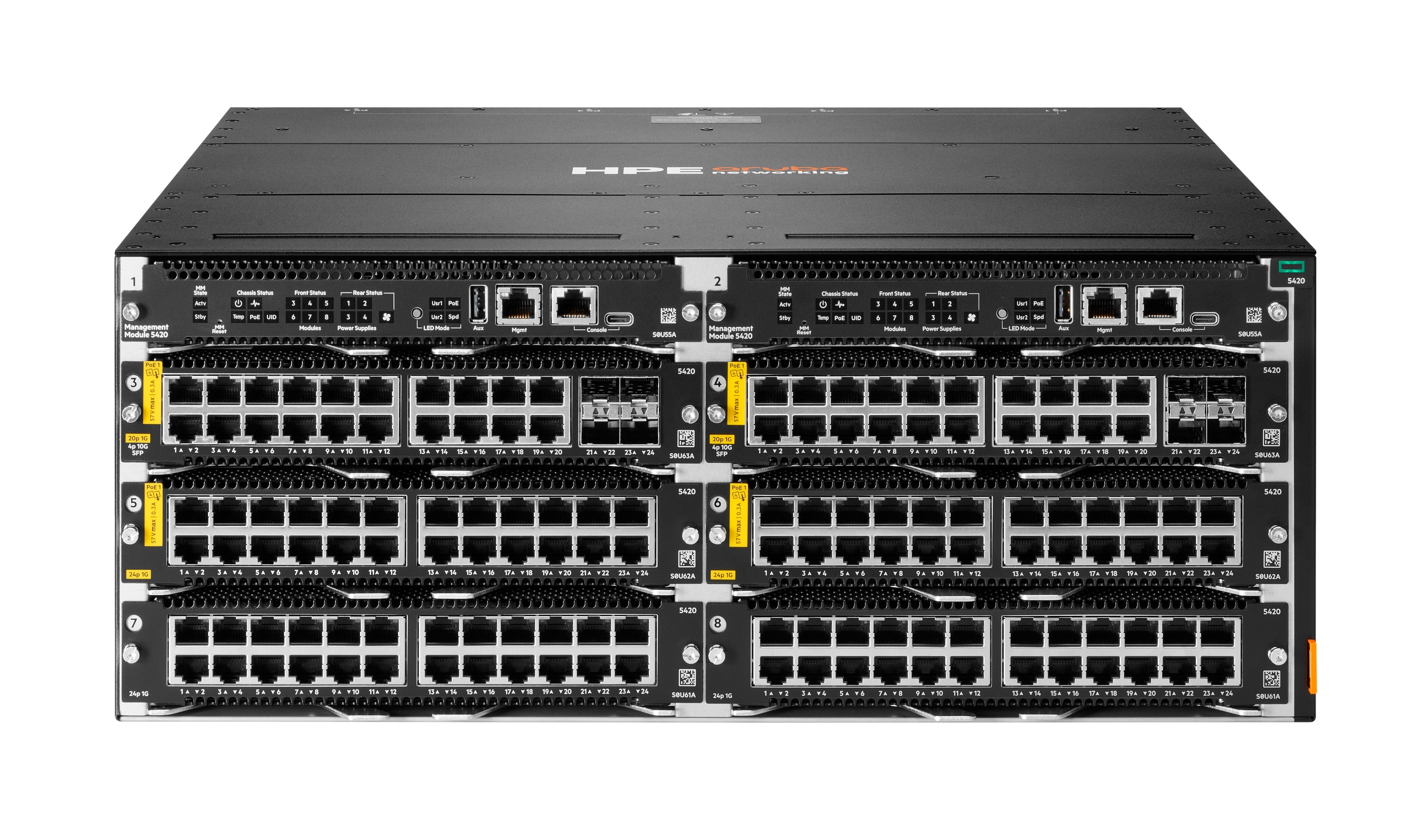 HPE Aruba Networking CX 5420 20p – Managed Switch – 20×GbE, 2×SFP28, PoE