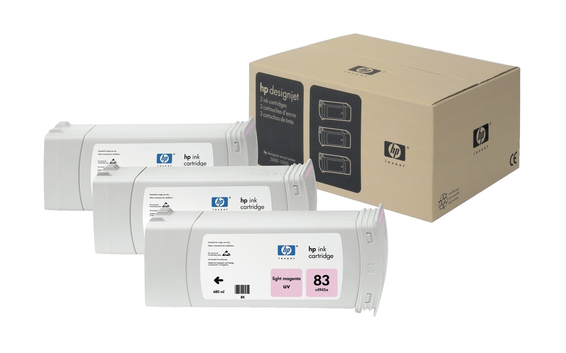 HP Tintenpatronen-Multipack 83, Magenta, 3er-Pack
