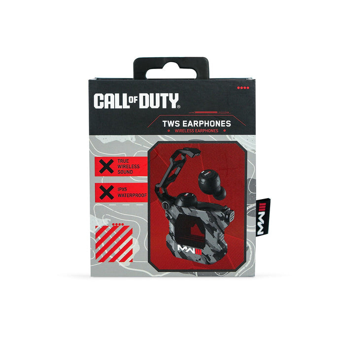 OTL Technologies OTL COD MW3 – True Wireless In-Ear Kopfhörer – Bluetooth 5.3, Eingebautes Mikrofon – Grau/Camouflage, bis zu 6 h