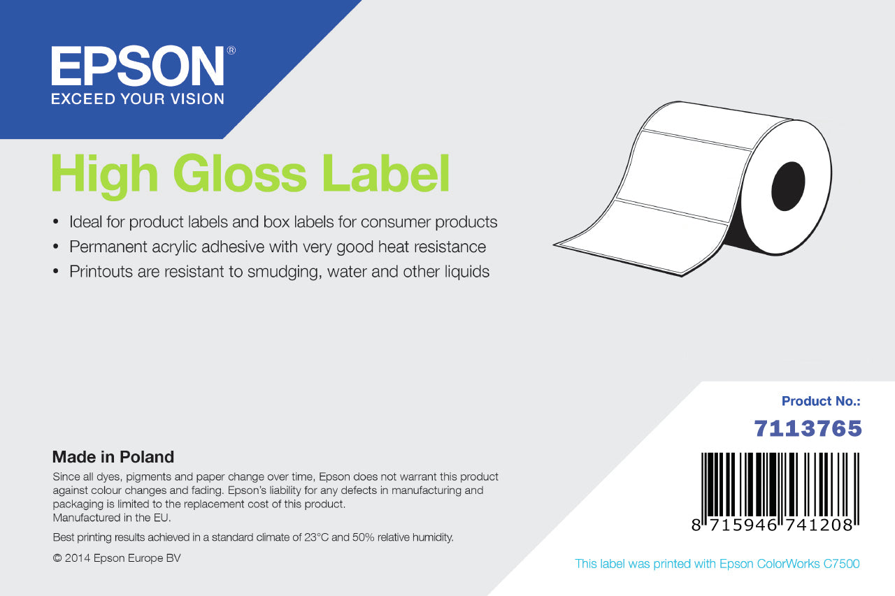 Epson High Gloss Label – Rolle, 105 × 210 mm