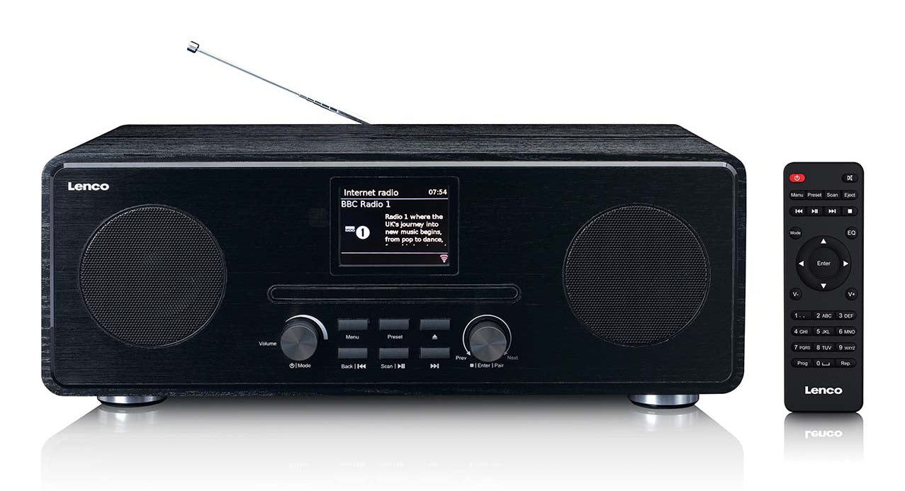 Lenco DIR-261BK – Internetradio, DAB+/UKW, Bluetooth – Schwarz