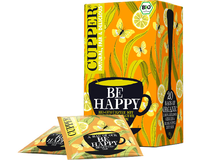 Cupper Tee Cupper – Kräutertee Zitrone, Zimt & Ingwer – Teebeutel 20 Beutel – Bio