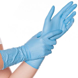 Hygostar Handschuhe – L: 30 cm, Nitril, blau, 1000 Stk.