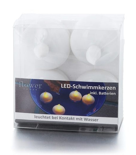 Balthasar LED-Teelicht 4er-Set – Ø 3,7 cm – Weiss – Batteriebetrieben