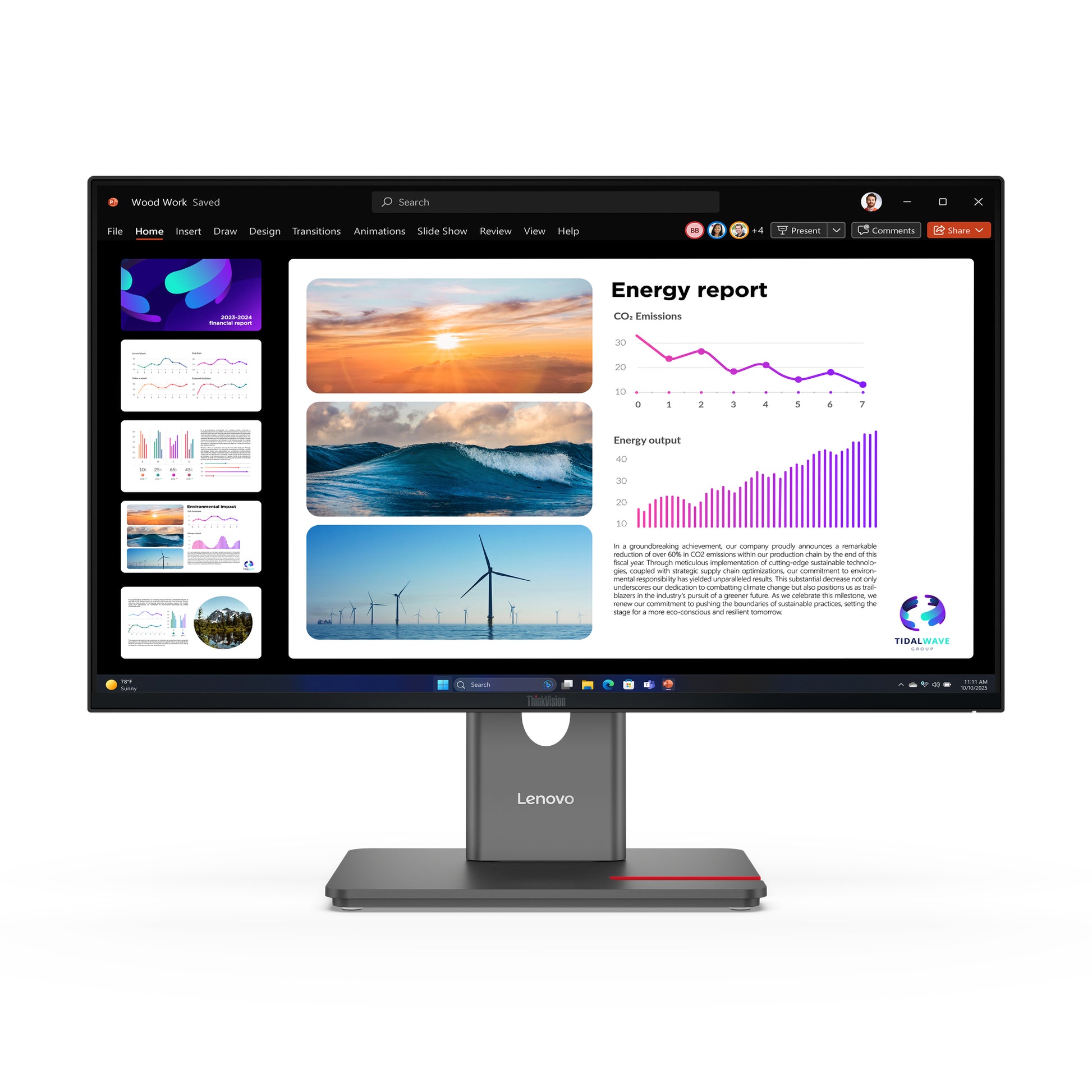 Lenovo Thinkvision P24Q-40 LED Monitor, 23,8", 2560 × 1440 (WQHD), LCD, Schwarz