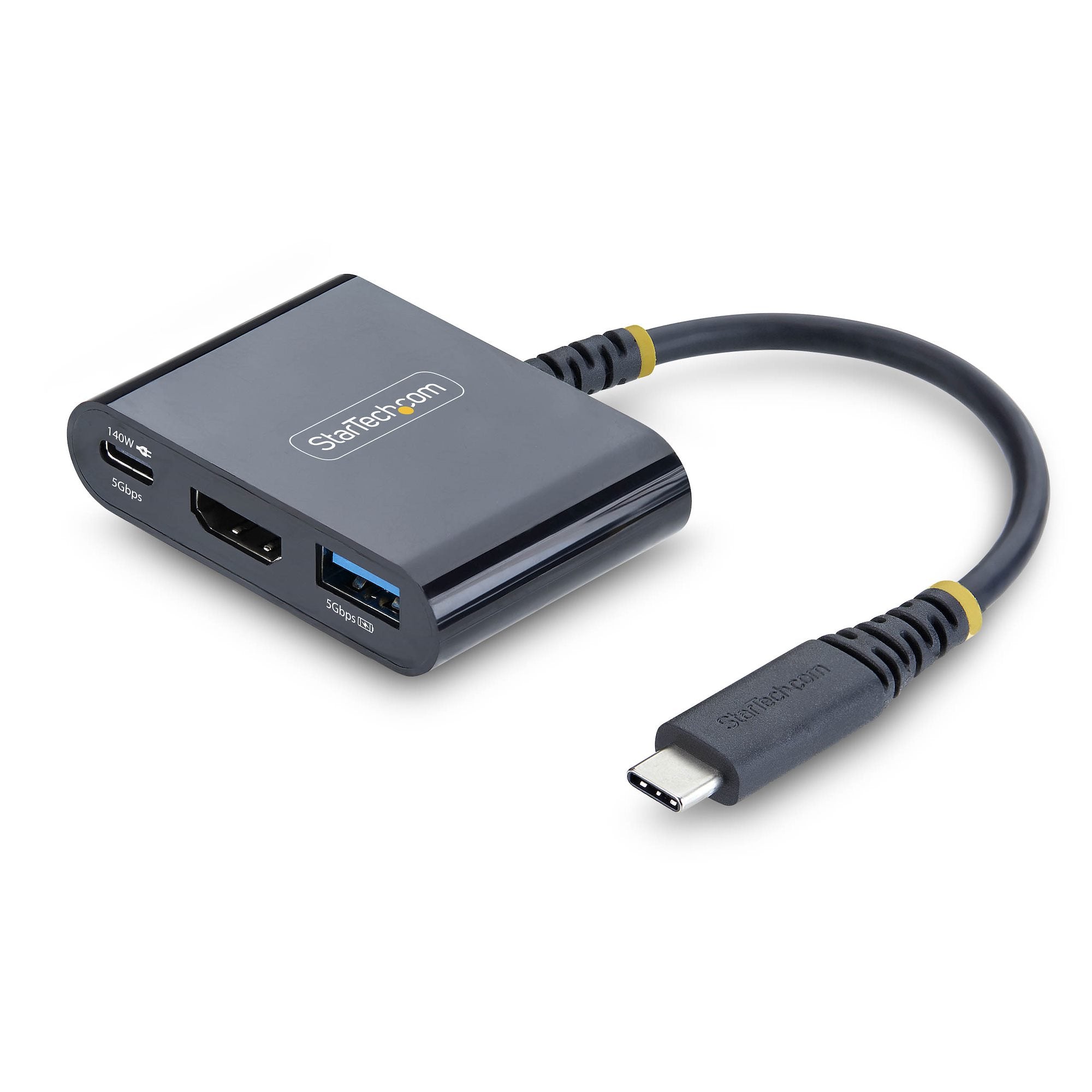 StarTech.com 168B-USBC-MULTIPORT Multiport-Adapter – USB-C, 1× HDMI, 1× USB-A, 1× USB-C, 140 W PD
