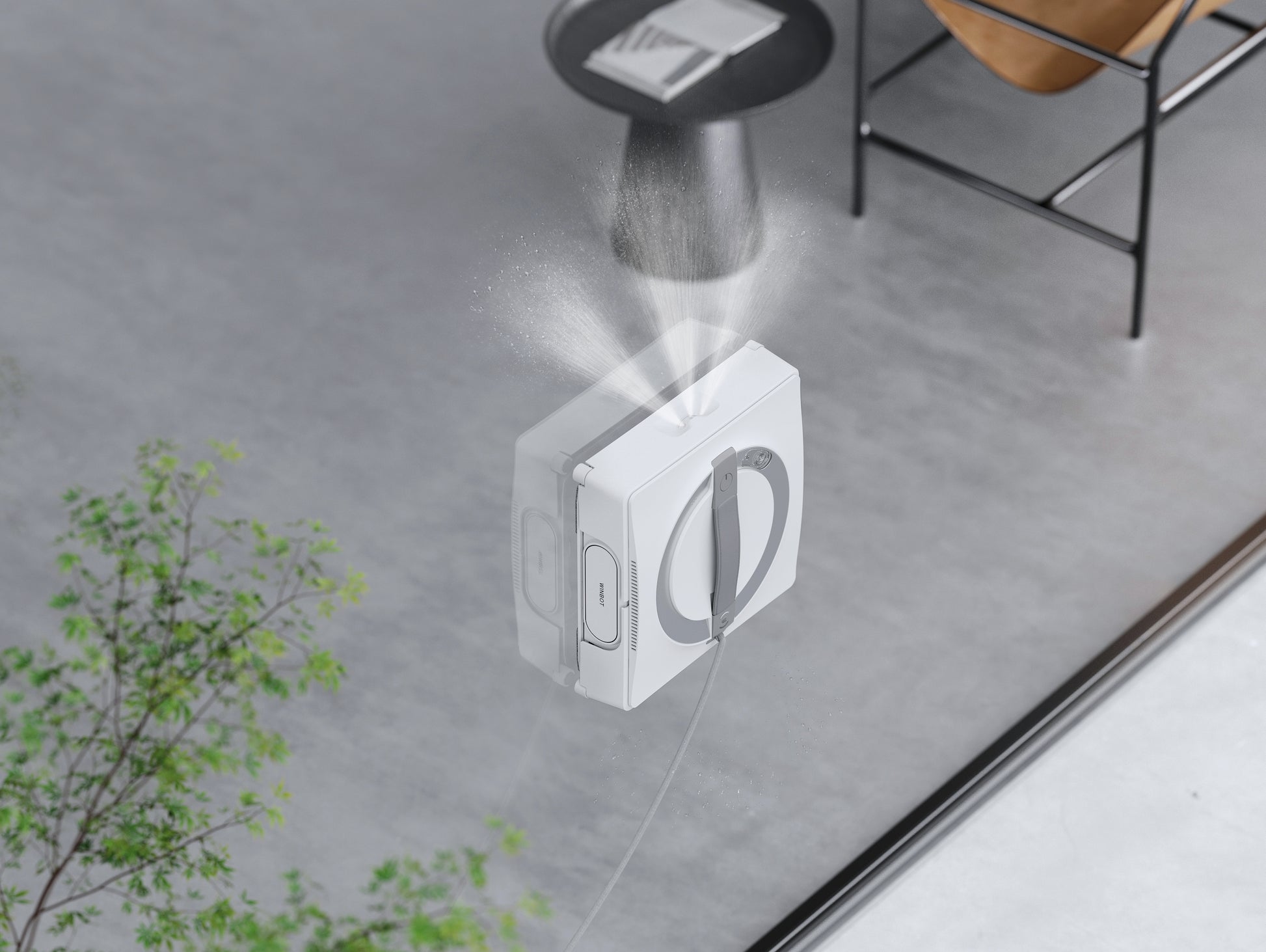Ecovacs Winbot W2 – Fensterputzroboter – 2600 mAh, min. Fenstergrösse 30 × 40 cm, 63 dB, Weiss