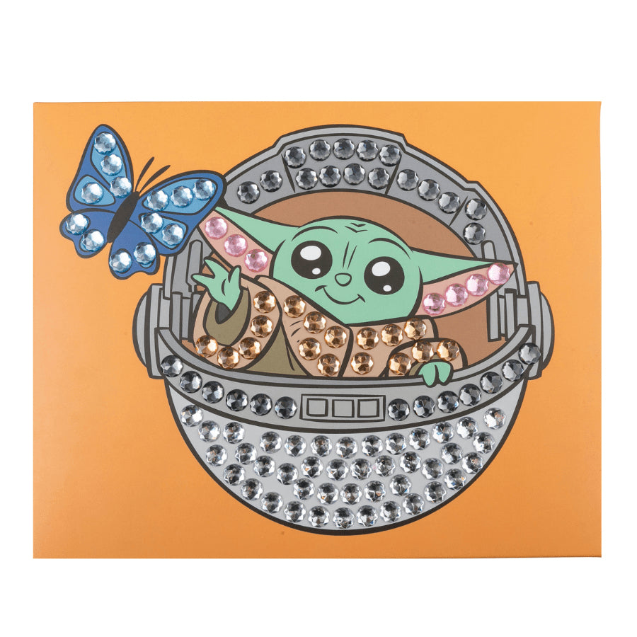 CRAFT Buddy Crystal Art Junior – Diamond-Painting-Set – Grogu – 20 × 25 cm – ab 4 Jahren