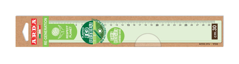 ARDA Lineal – Kunststoff – 30 cm – Tuschekante, Facette – Hellgrün