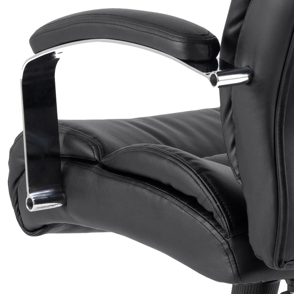 Actona AC Design Bürostuhl Benson – Kunstleder, Metallgestell, Schwarz