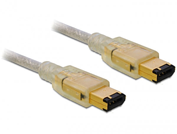 DeLOCK FireWire Kabel (6-pol M–M) 0,4 Gbit/s – 2 m – Grau