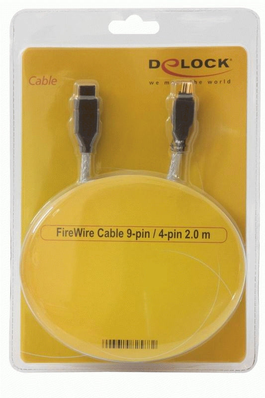 DeLOCK FireWire 800 auf FireWire 400 Kabel IEEE 1394b – 2 m – Grau