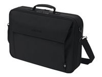 DICOTA Notebook-Tasche bis 15,6" – abnehmbarer Schultergurt, aus recyceltem PET – Schwarz