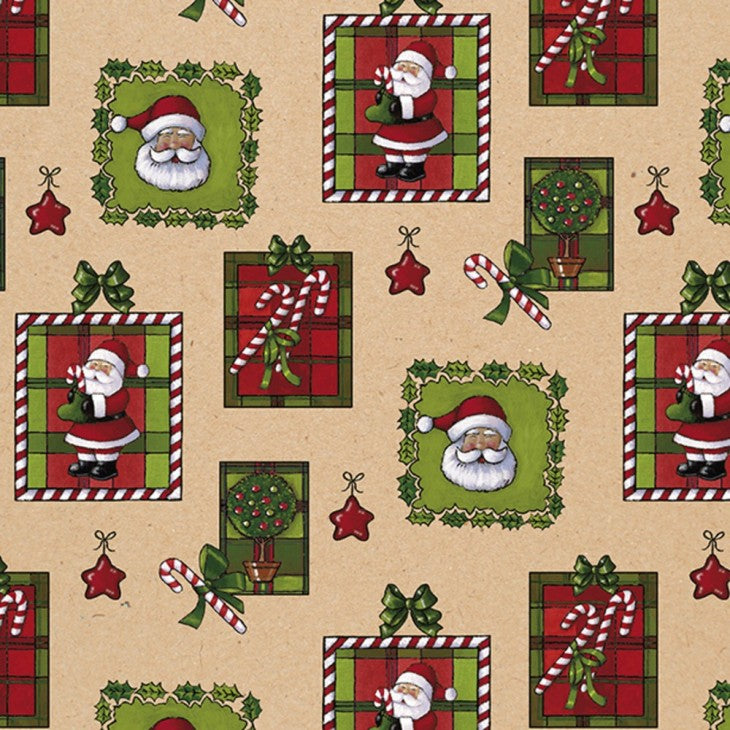 Clairefontaine Geschenkpapier Weihnachten Kraftpapier – 70 cm × 2,0 m – 60 g/m² – 1 Stk.