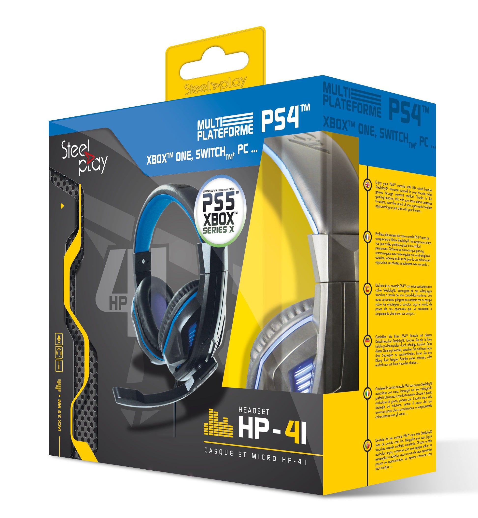 Steelplay HP41 – Headset – kabelgebunden – schwarz – für PS4