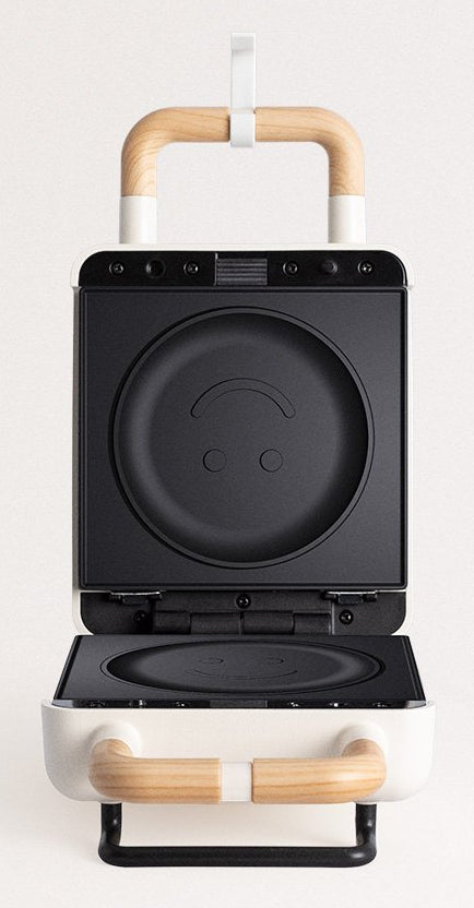 CREATE Ersatzteller Stone 2in1 Smile – rund, für Waffeleisen 2in1 Compact, 2 Stk.