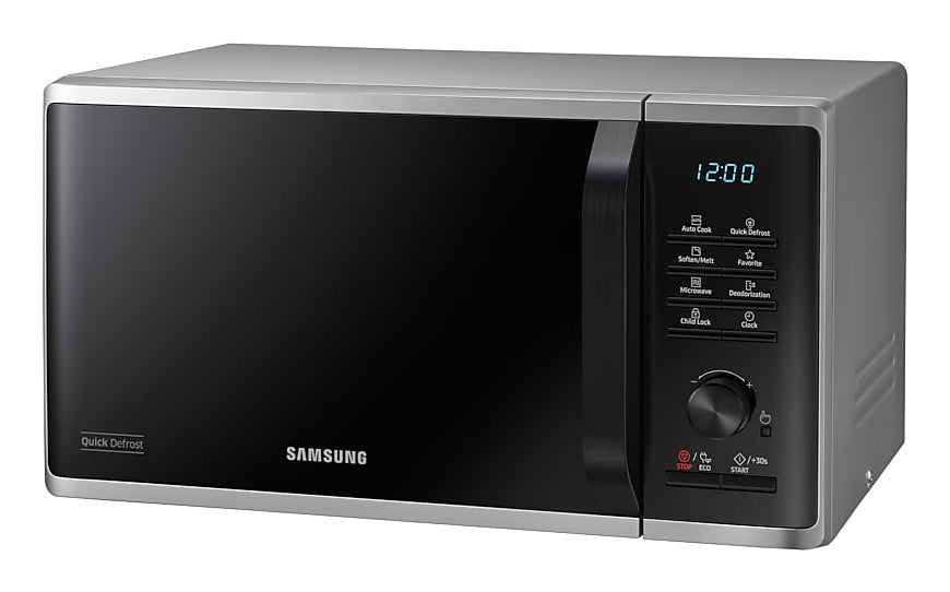 Samsung Solo-Mikrowelle MS23K3515AS/SW – 23 l, Keramikboden, 800 W – Silber