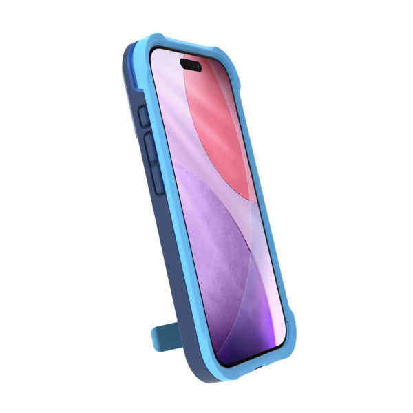 ZAGG Rainier Snap Backcover – für Apple iPhone 17 Pro, mit Ständer, Graphen, Blau, bis 7 m sturzsicher