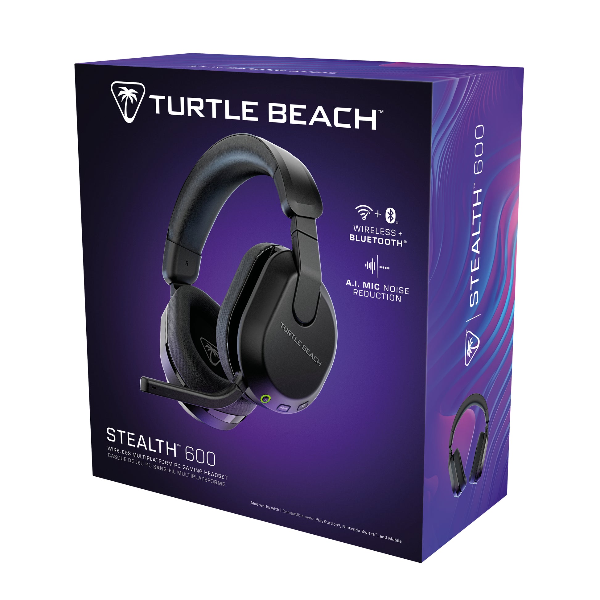 Turtle Beach Stealth 600 GEN3 – Kabelloses Gaming-Headset (USB-A 2,4 GHz, Bluetooth 5.2) – Schwarz – bis zu 80 h