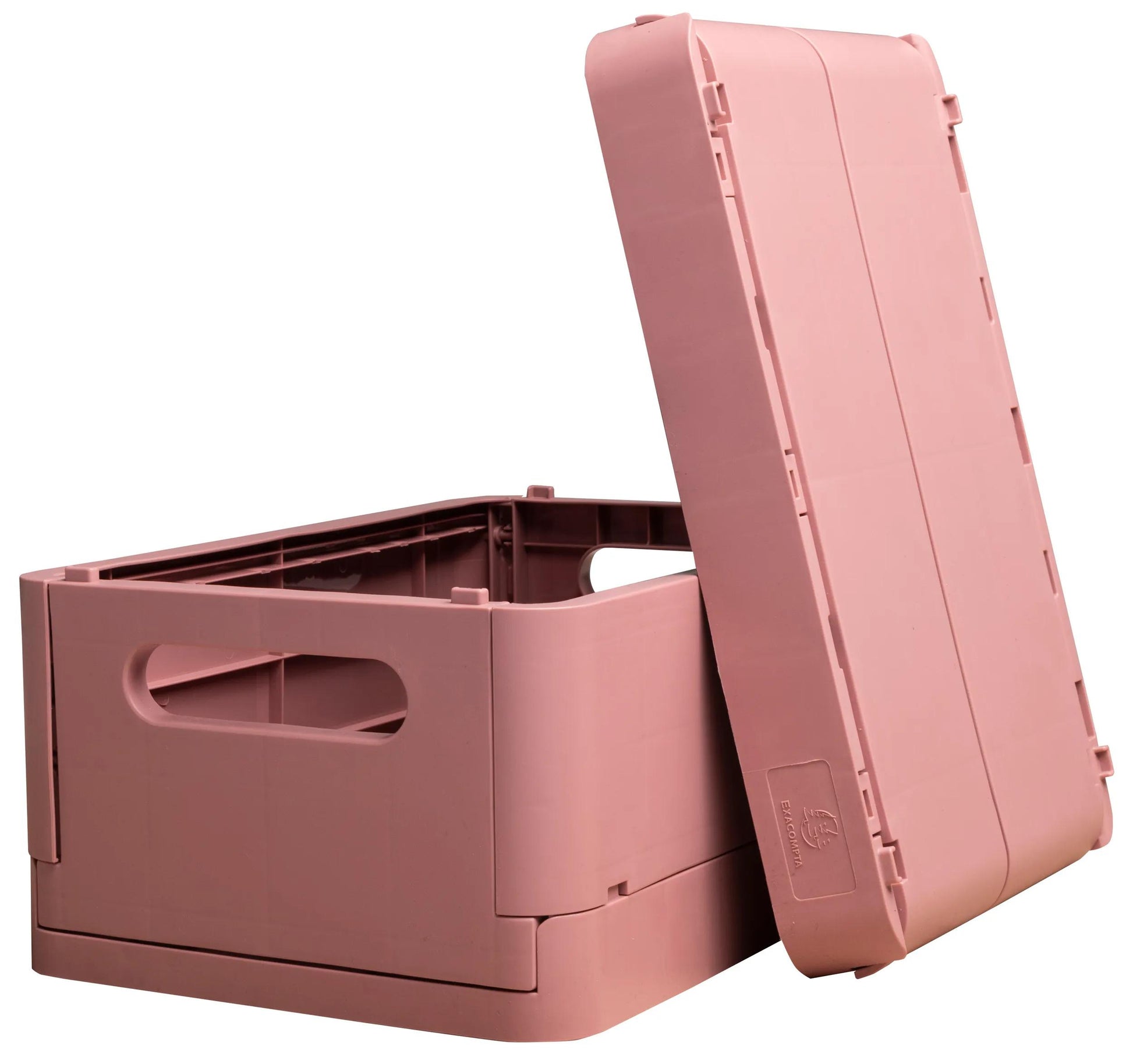 Exacompta Aufbewahrungsbox – Polypropylen – Rosa (stapelbar, mit Griffmulden) – 276 × 120 × 188 mm