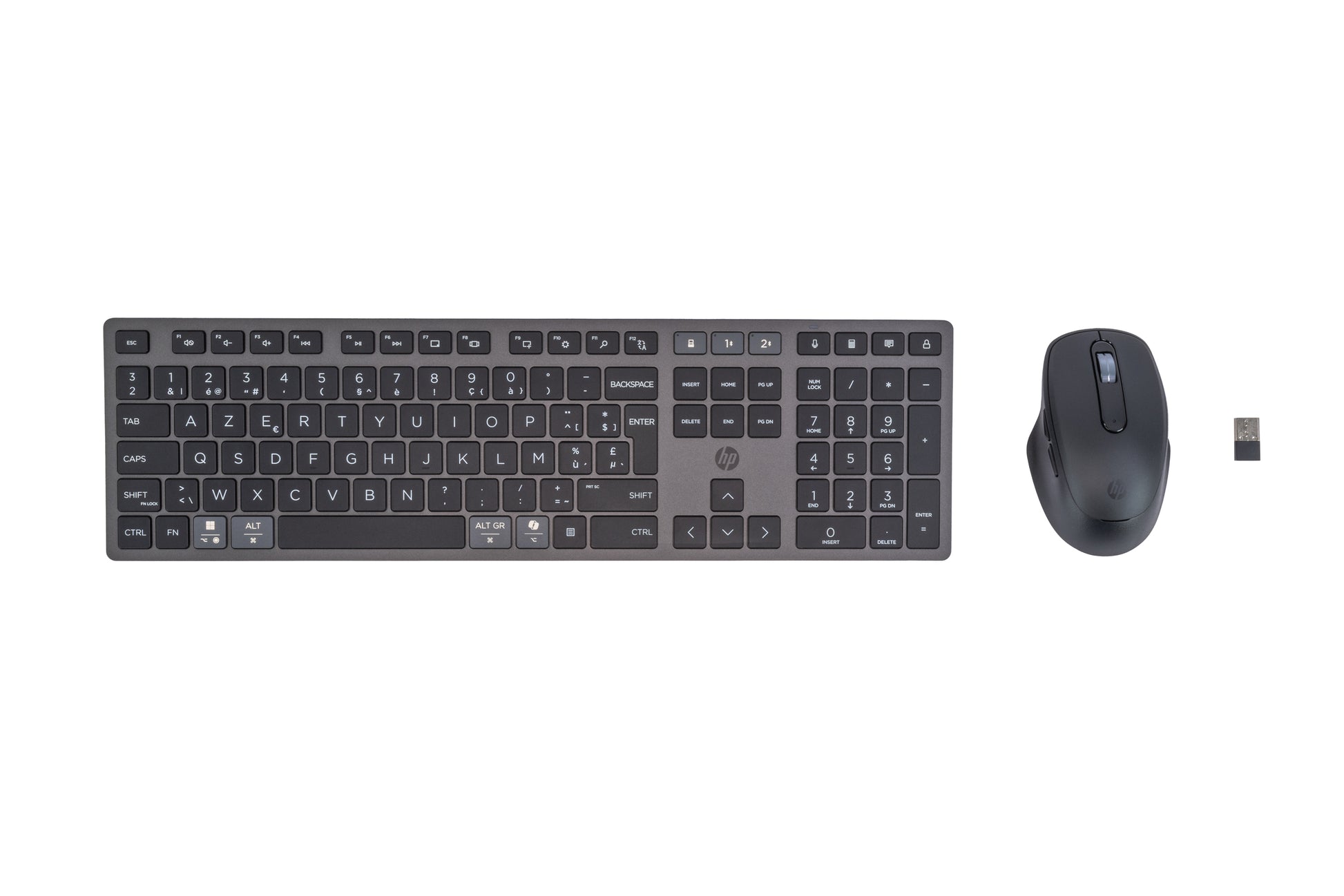 HP 720 – Tastatur-Maus-Set – Mechanisch – Bluetooth & 2,4 GHz (USB-A) – AZERTY (BE) – Schwarz