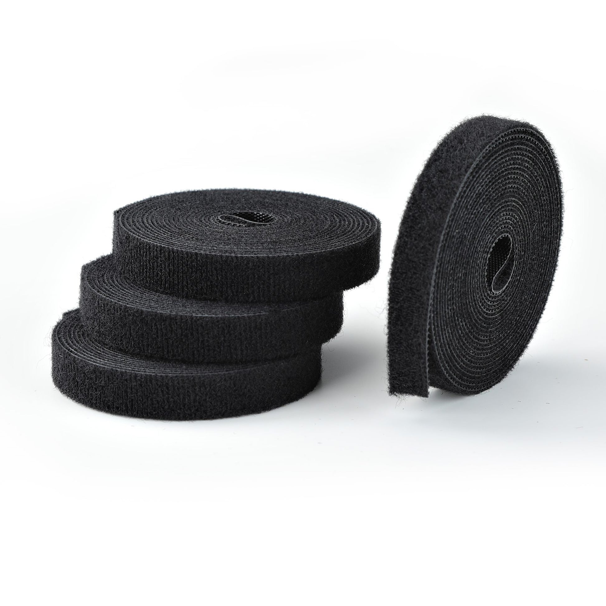 StarTech.com Klettbandrolle, 12,7 mm × 4,6 m, Schwarz, 4 Stück