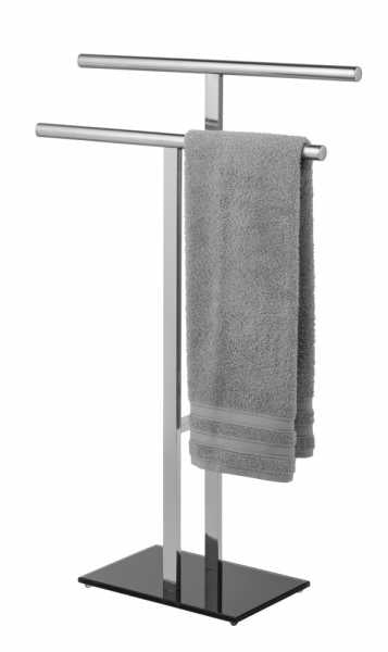 WENKO Handtuchständer in T-Form Lava – 50×20×81,5 cm, Edelstahl, Silber