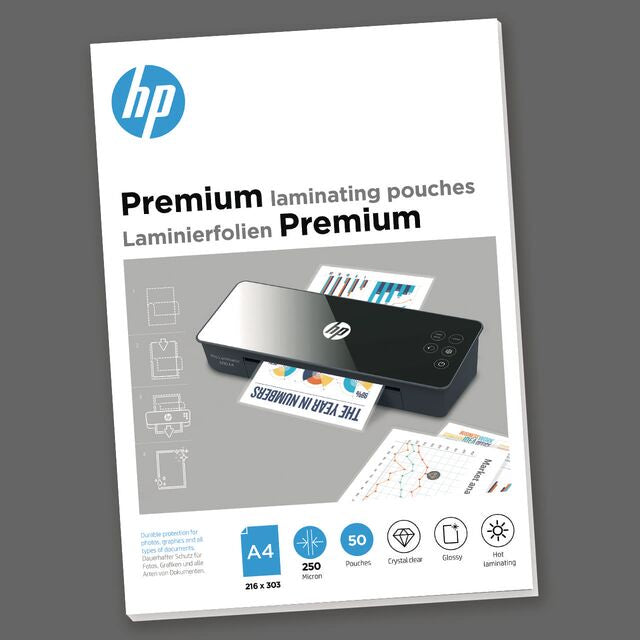 HP Laminierfolien A4 – 250 µm, glänzend, 50 Stück