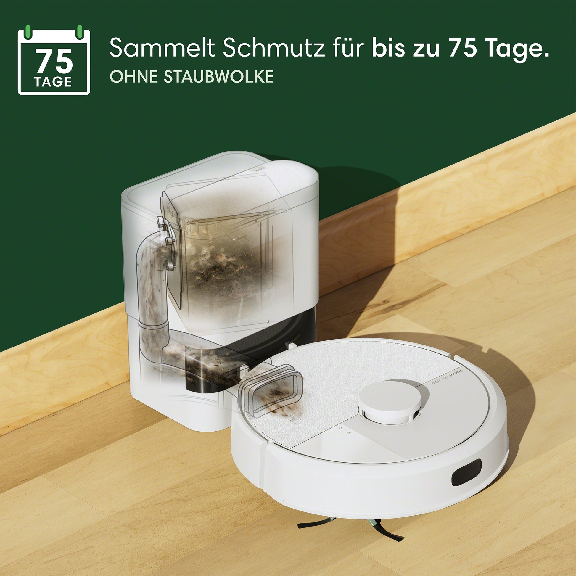 iRobot Roboterstaubsauger Roomba 105 – 0,2 l, Akkubetrieb, 3 Stufen, 33,1 × 33,5 × 10,4 cm