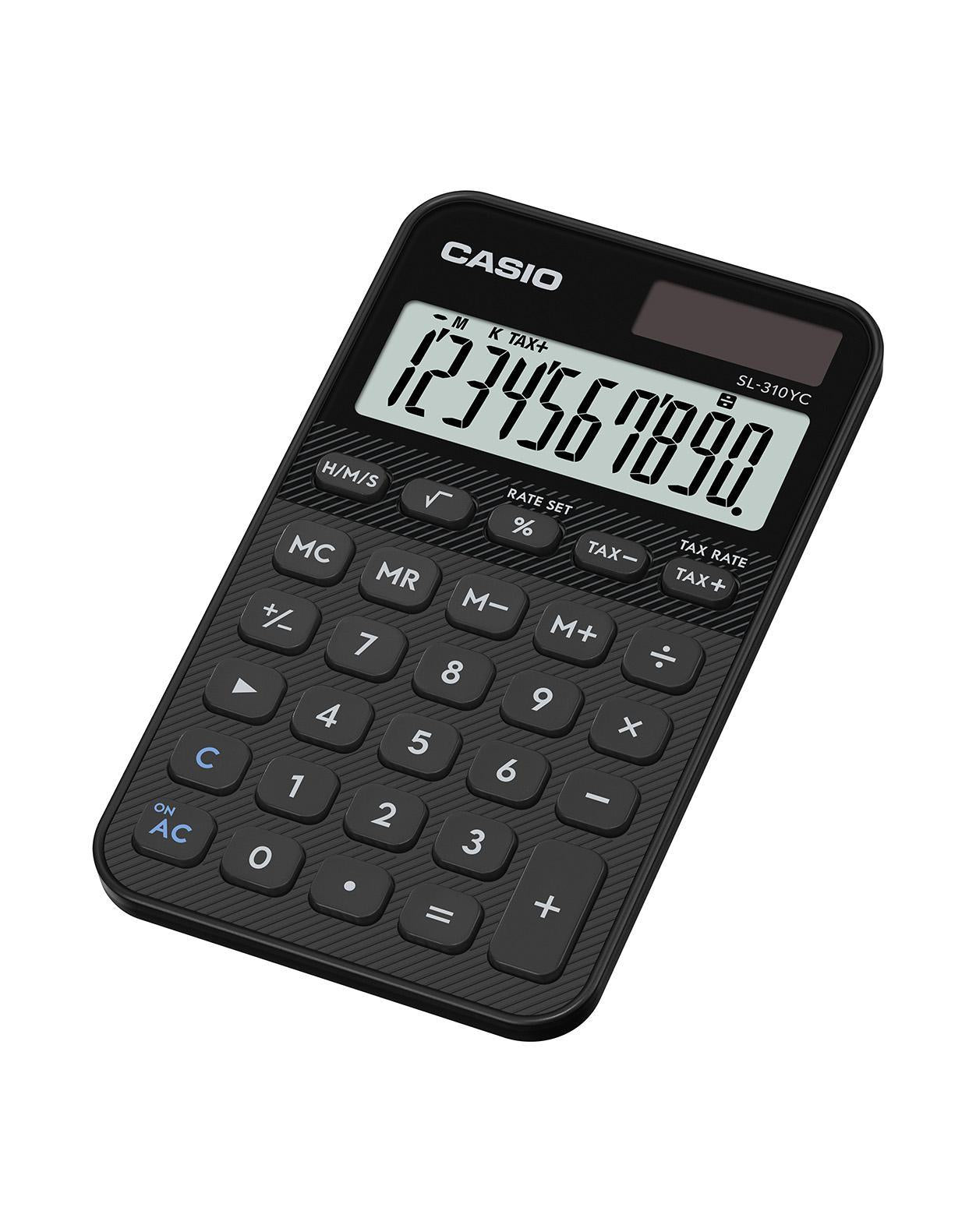 Casio Taschenrechner SL-310YC – 10-stellig – Solar/Batterie – Schwarz