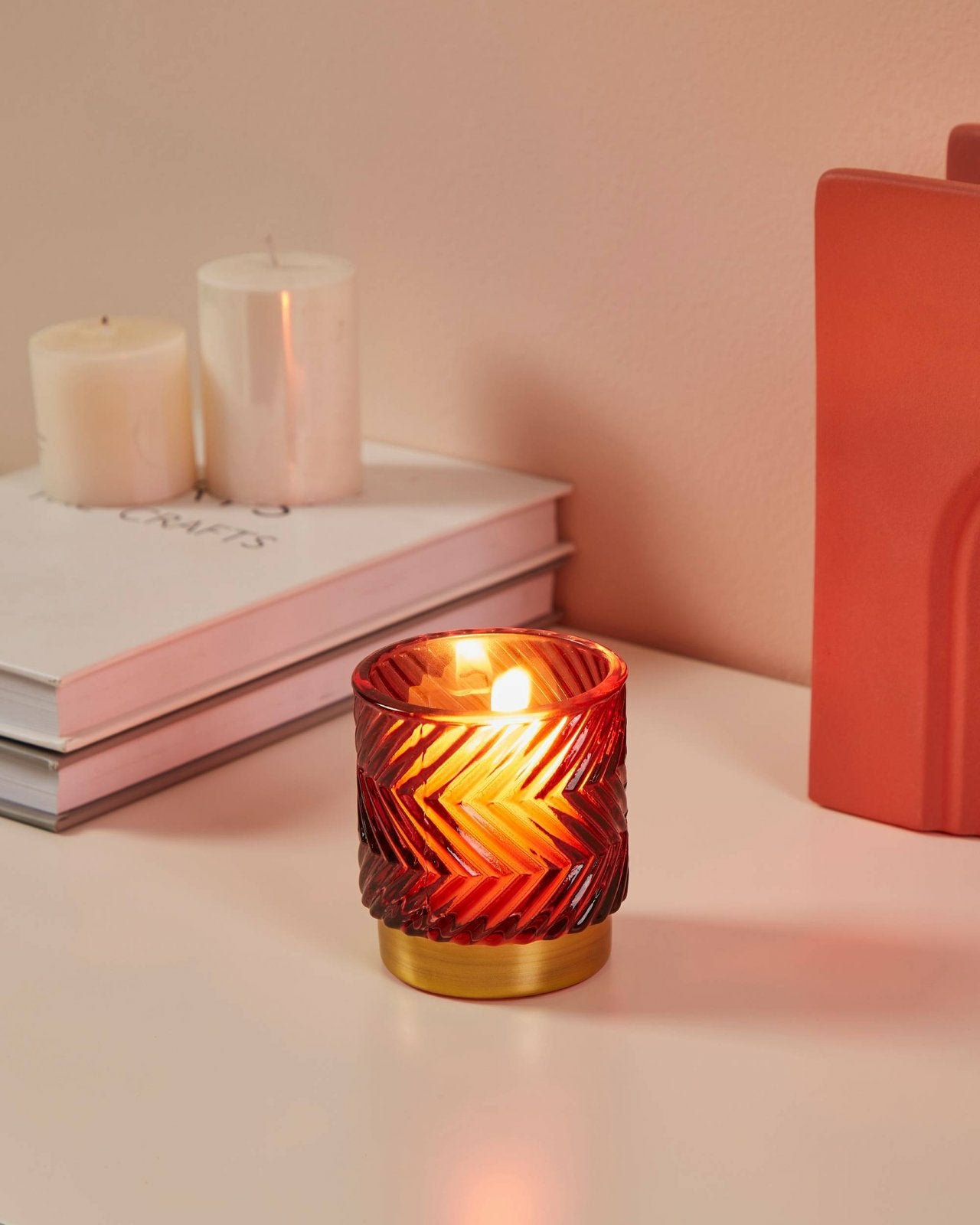 EGLO Bezamby Windlicht – Glas, mehrfarbig – Ø 7 × 8 cm