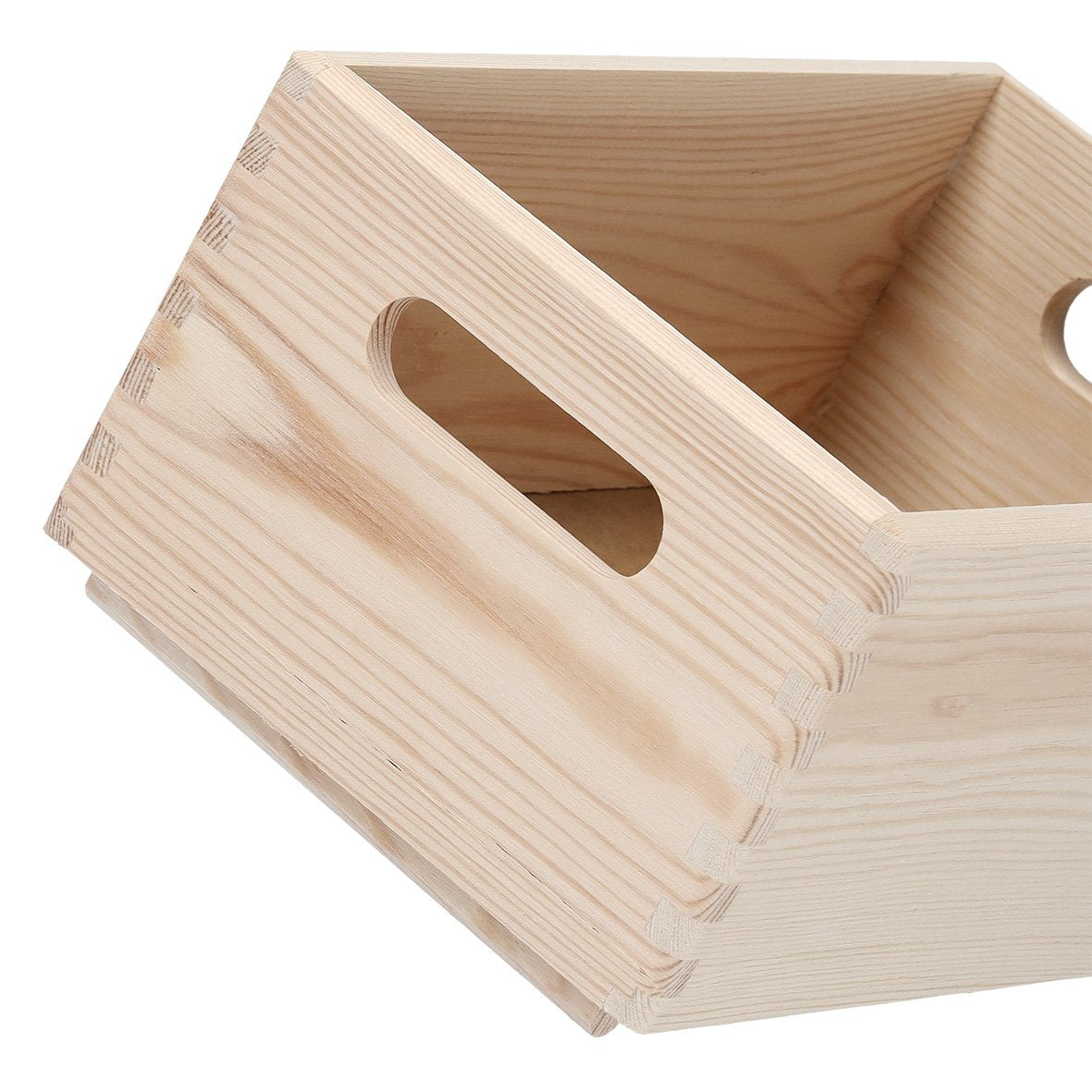 Zeller Present Aufbewahrungsbox ohne Deckel – Kiefer – Braun – stapelbar, mit Tragegriff – 298 × 145 × 198 mm