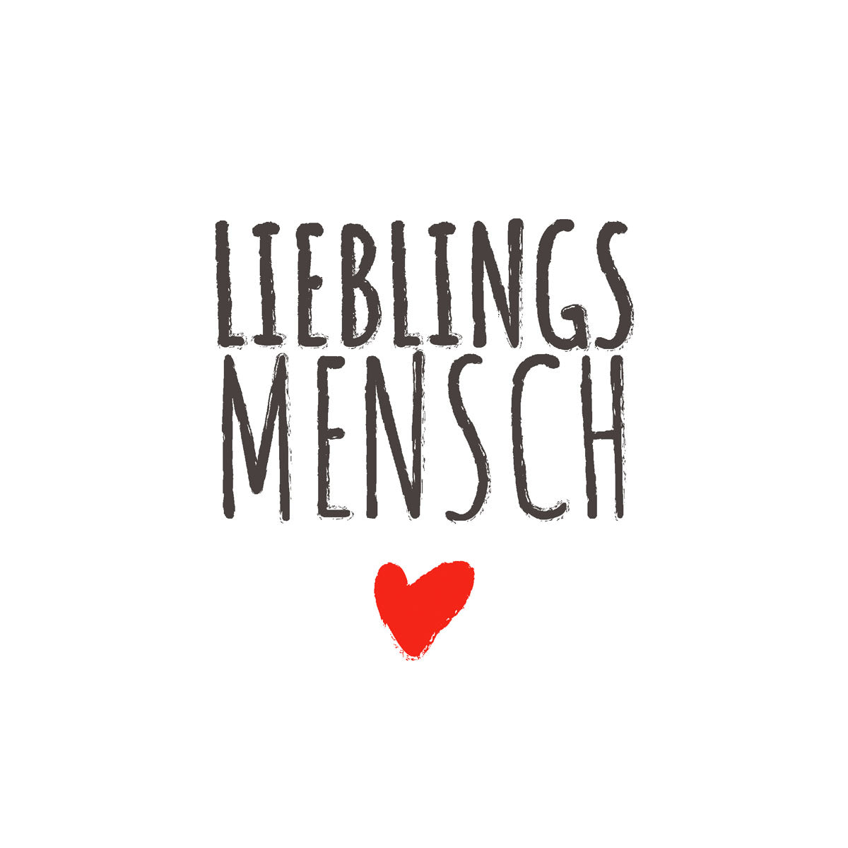 Paper + Design Servietten Lieblingsmensch weiss – 33 × 33 cm, 3-lagig – 20 Stück
